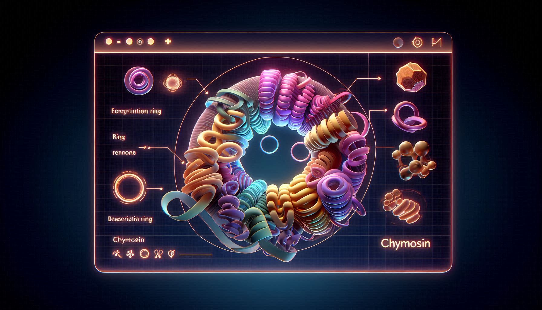 Chymosin enzyme action during cheese curd formation