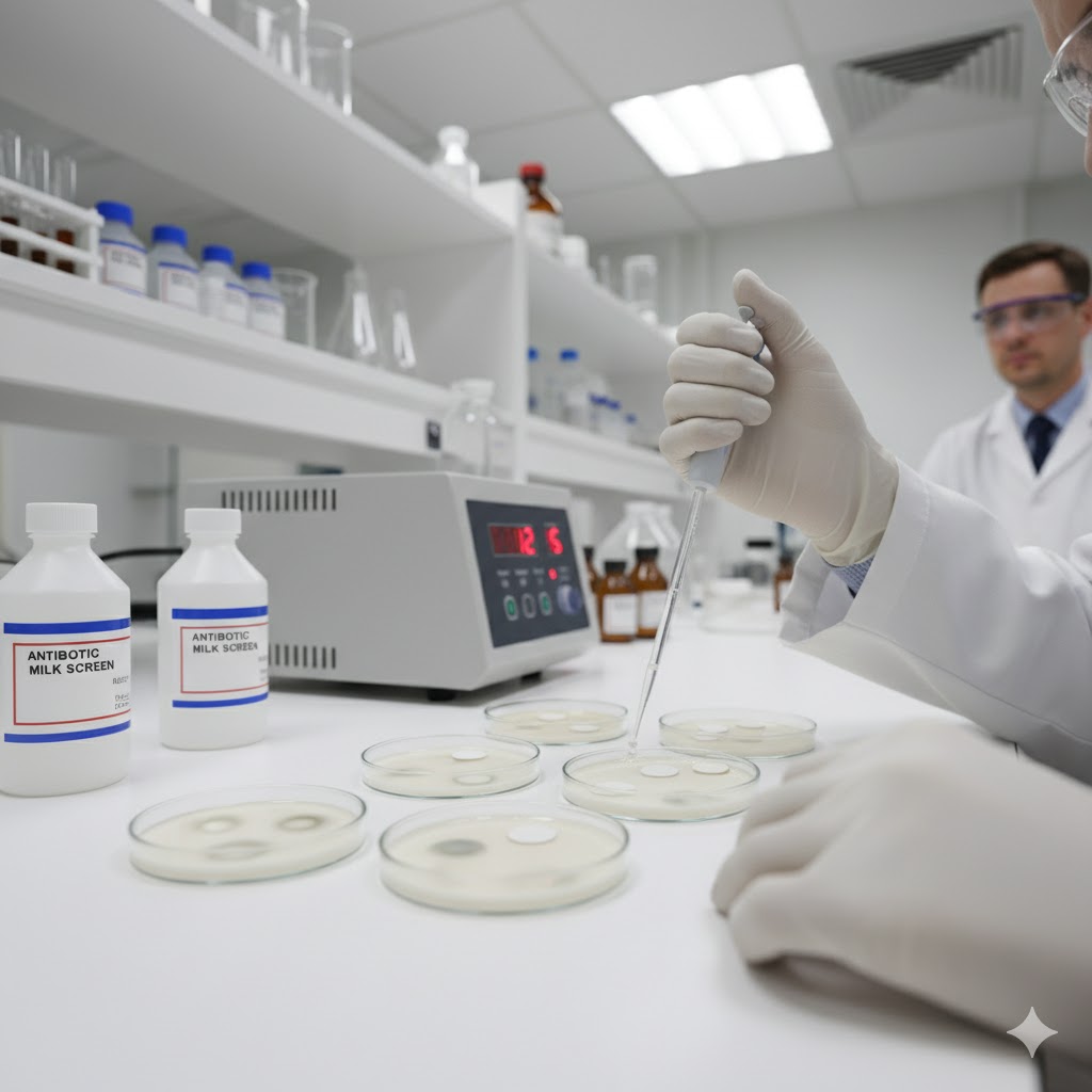 Testing for antibiotics in milk