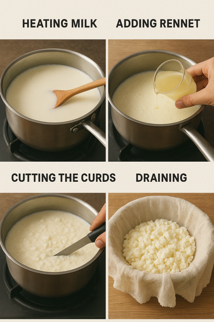 راهنمای گام به گام مایه زدن پنیر به روش سنتی
