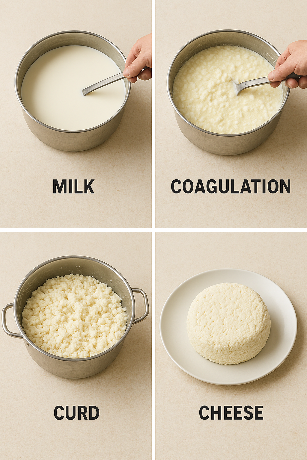 Steps in the production of animal rennet