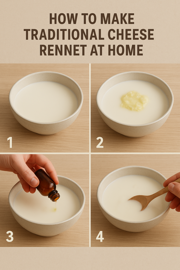 مراحل تهیه مایه پنیر خانگی سالم و خوش‌ طعم