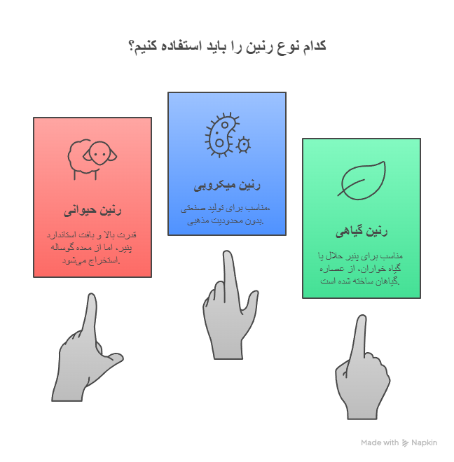 تفاوت رنین حیوانی، میکروبی و گیاهی چیست؟